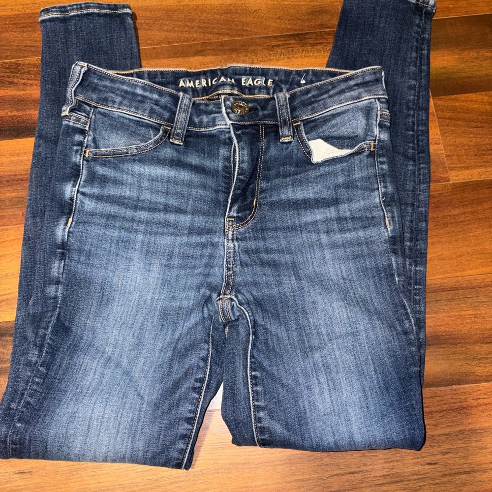 American Eagle Outfitters Women's Medium Blue Skinny Jeans